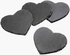 قواعد أكواب حجر طبيعي على شكل قلب من زين - طقم من 4 قطع