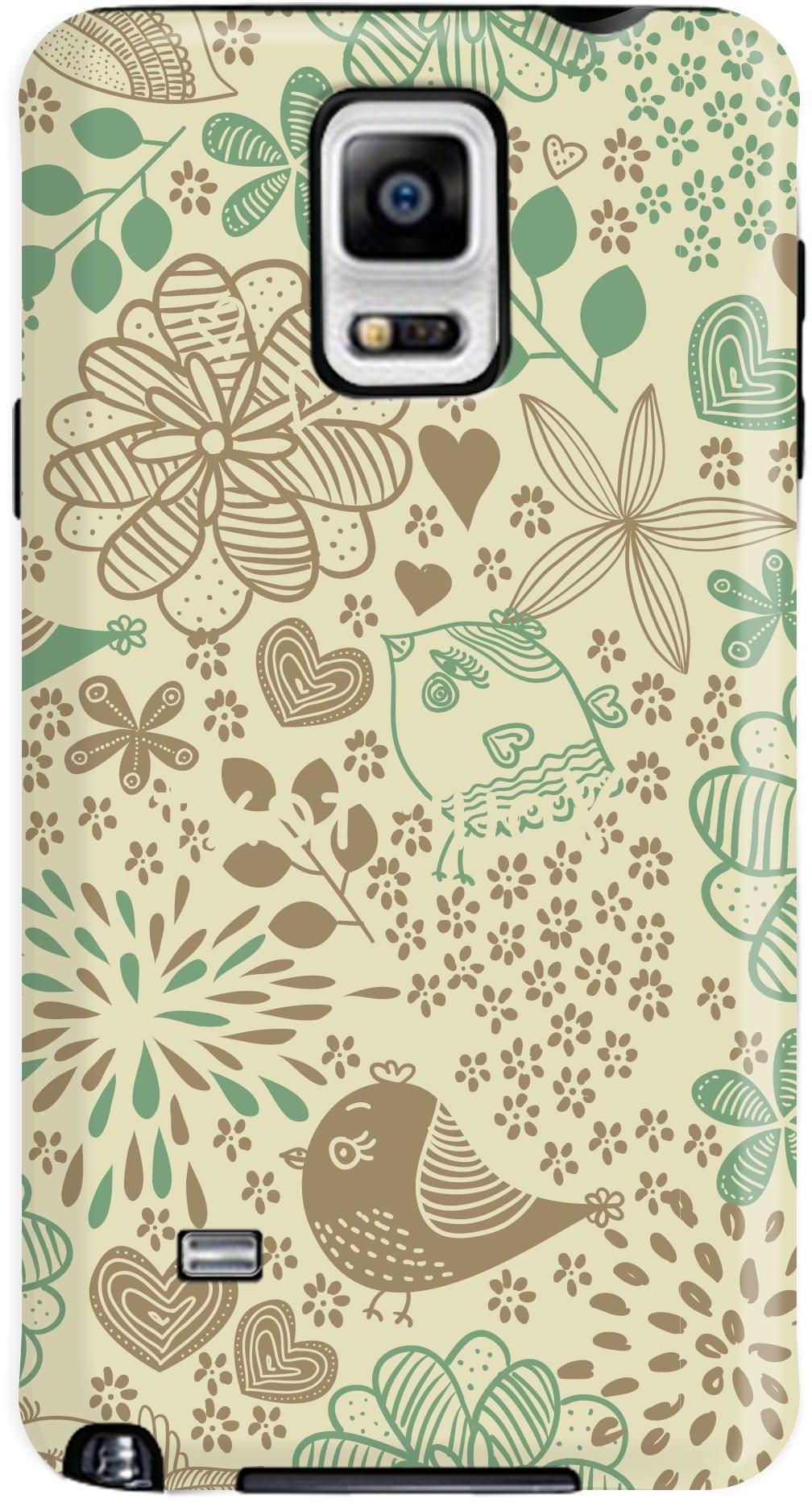 Stylizedd Samsung Galaxy Note 4 Premium Dual Layer Tough Case Cover Matte Finish - Cozy Garden