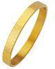 Real Gold Plated Classic Grid Scroll Elegant Cuff Bangle Bracelet