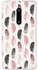 Protective Case Cover For Nokia 5 Black Peach Feathers