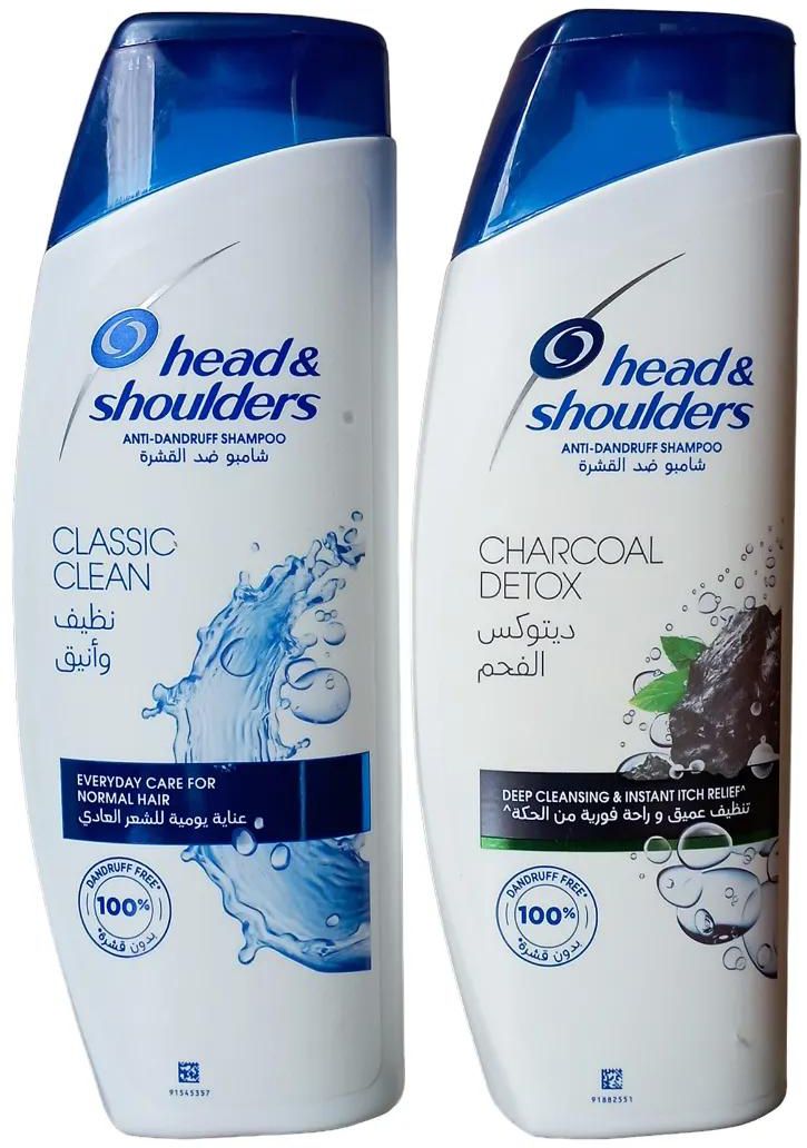 Head & Shoulders CLASSIC CLEAN + CHARCOAL DETOX Anti-Dandruff Shampoo.