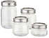 Crystal Drops Glass Canister Set 4Pcs 3512
