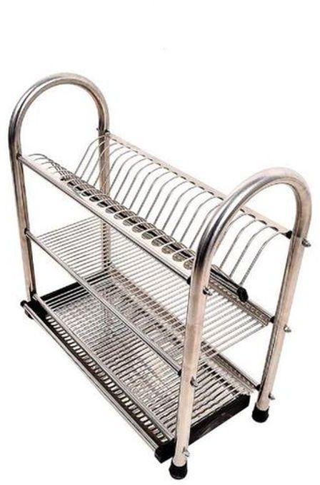 Large Stainless Steel Tray, 3 Turns, 70 Cm