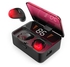 TWS Wireless Waterproof Bluetooth Earphones With Charging Box Black
