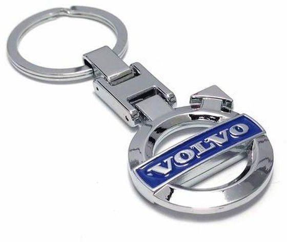 Volvo Key chain from metal nickel plated double logo intermediate quality