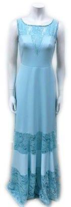 بروجريس فستان نسائي طويل ، مقاس 12 ، ازرق ، E16079