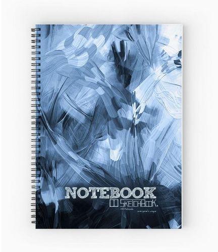 Sketch Book Brush Strokes Blue - 80 gm - NoteBook - 28 X 20 cm