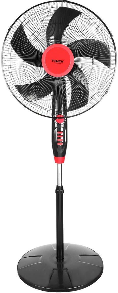 Get Touch El Zenouki 40120 Stand Fan, 18 Inch - Black Red with best offers | Raneen.com