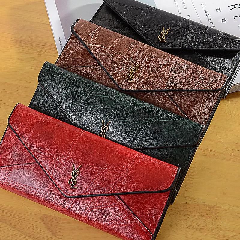 2022 New Women Wallets Long Leather Luxury Card Holder Clutch Casual Women Bags Pocket Hasp Ladies Wallet Purse