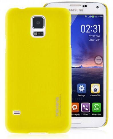 Solid Color Hard Case for Samsung S5 - Yellow