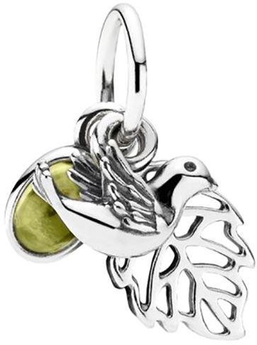 Pandora Women's Forest Trinity Charm - 925 Sterling Silver and Peridot, 791214PE