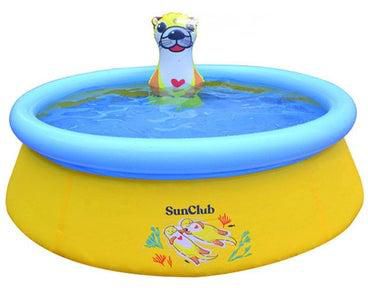 Round Kiddie Pool With Spray 150x41cm