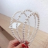3pcs White Faux Pearl Hairbands - Bridal Hair Hoop Wedding Hair Accessories Pearl Headbands for Women Girls (Set #1)