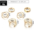 Fashion 6pc Gold Multilayer Knuckle Rings