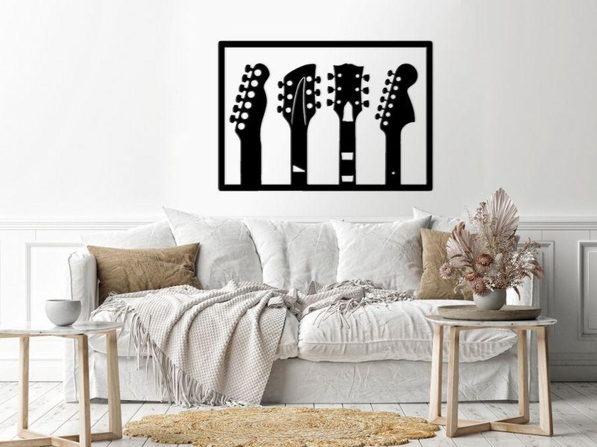 Musical Instruments Sticker Wall Decal 60x90 Black