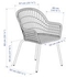 MELLTORP / NILSOVE Table and 2 chairs, white rattan/white, 75x75 cm - IKEA
