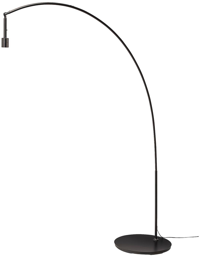 SKAFTET Floor lamp base, arched - black