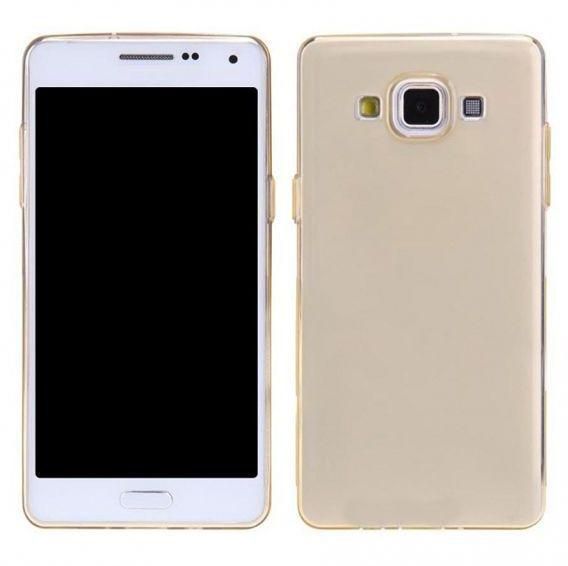 TPU Case for Samsung Galaxy A7 SM-A700F - Transparent Gold