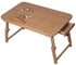 طاولة لابتوب خشبية محمولة، مصنوعة من الخيزران ويمكن استخدامها كصينية لتناول الفطور، لاجهزة لابتوب ماك بوك ونوت بوك