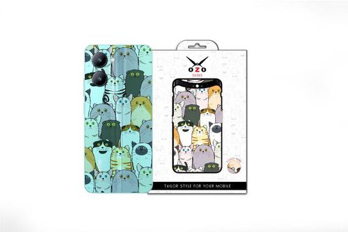 OZO Skins Ozo Ray skins Transparent Kinds Of cats (SV505KOP) (Not For Black Phone) For Realme 10