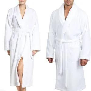 Mens/ Women's Fleece Bathrobe Long Shawl Collar bathing Robe, bathing gown, use as bathing towel