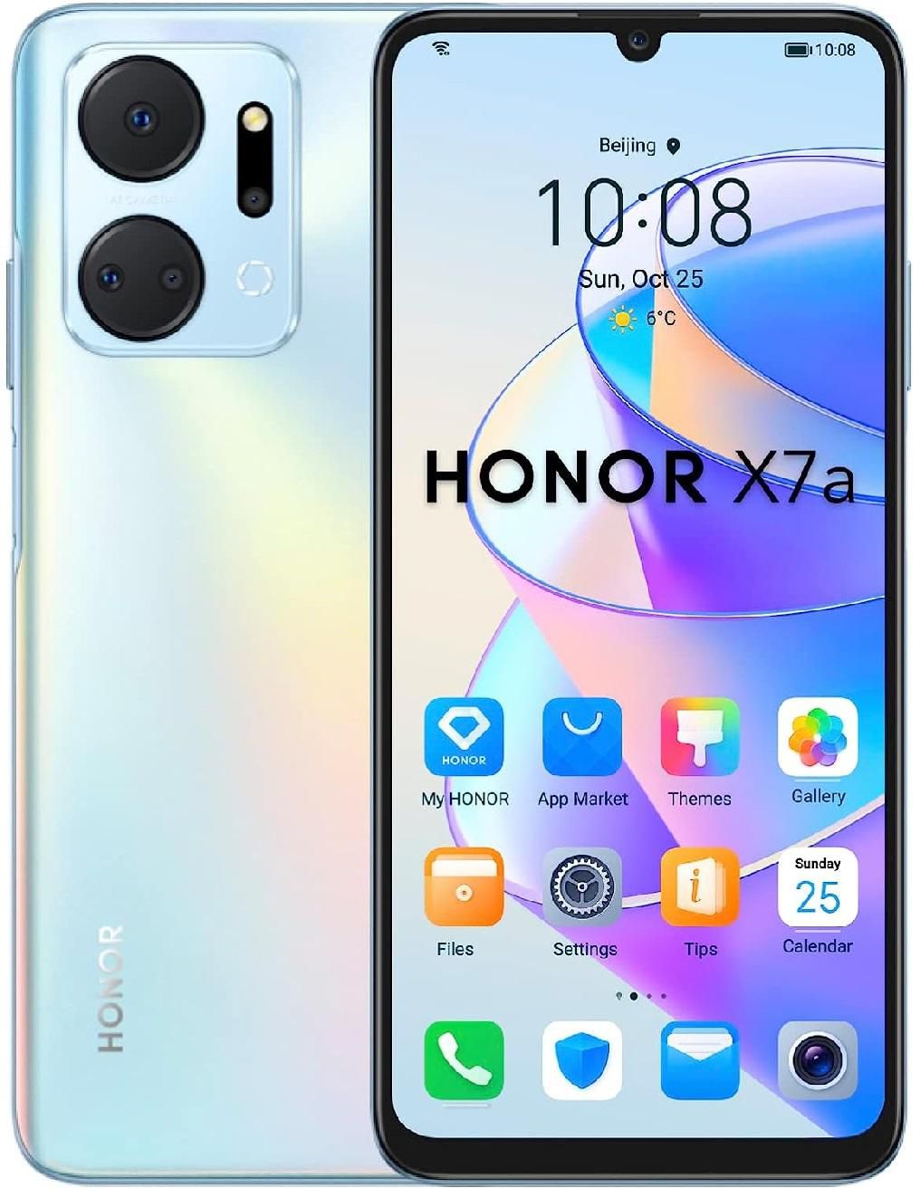 HONOR X7a Mobile Phone  4 Ram +2 Ram Turbo Storage 128 GB Titanium Silver