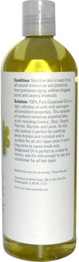 Now Foods Grapeseed Oil, 473 ml
