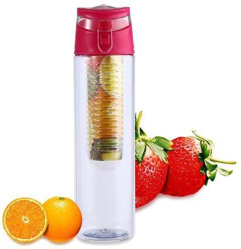 Generic 800ML Fruit Infusing Juice Infuser Water Bottle For Sports - Red