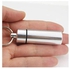 Waterproof Aluminum Metal Pill Box Case Organizer with Keychain - Outdoor Medicine Bottle Key Ring Small First Aid Drug Holder Pill Container silver