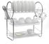 OFFER Generic 3 Tier Stainless Steel Dish Rack Drainer .