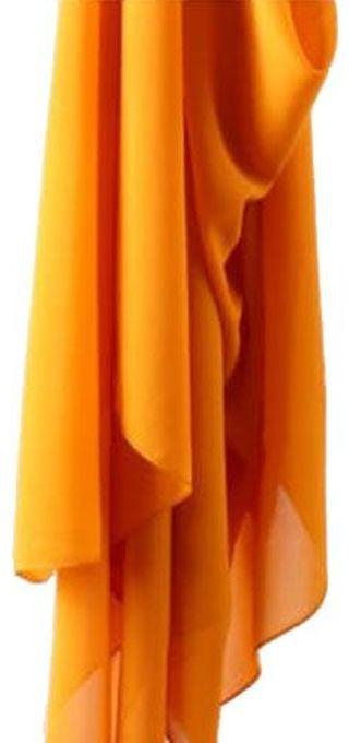 Long Scarf Crepe Solid For Women ( Orange) From Fatah