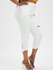 Plus Size & Curve Ripped Raw Hem Tapered Cropped Jeans - 2x