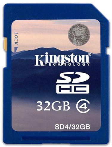 Kingston SD4 32GB Class 4 SDHC Memory Card