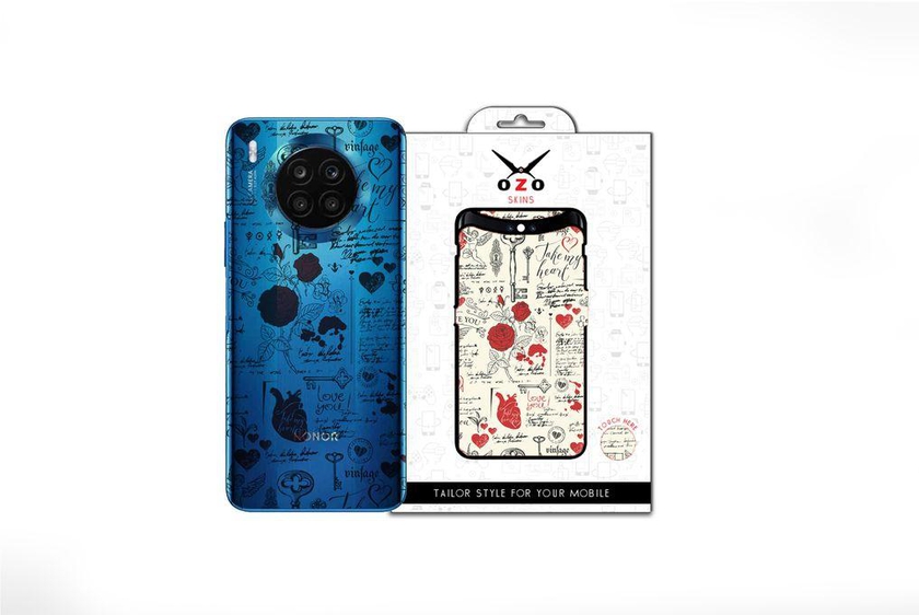 OZO Skins Ozo Ray skins Transparent Sweet Love Words (SV512SLW) (Not For Black Phone) For Honor 50 lite