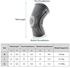Knee Brace Support With Side Stabilizers Silicone Pad Sports Sleeves L 33x2x20cm