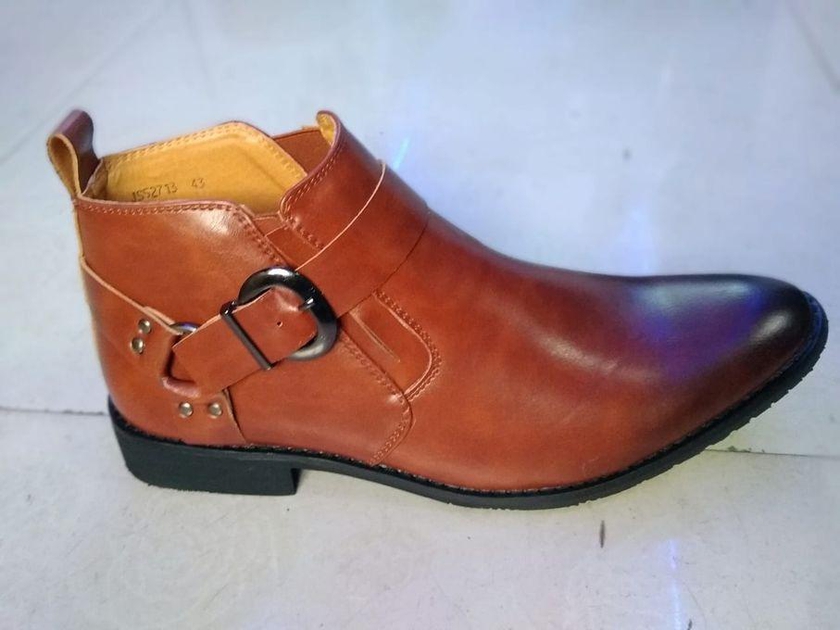 Fashion Men's Boots-Brown