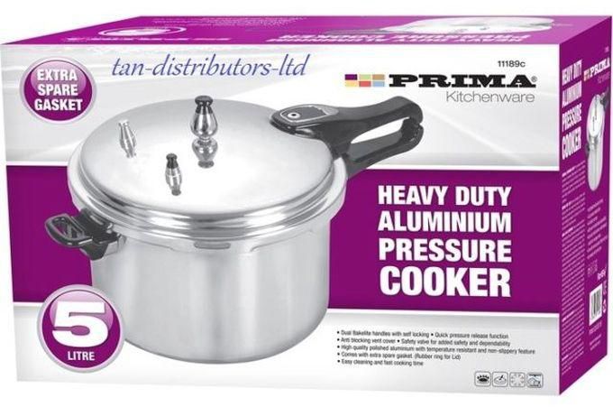 Prima Heavy Duty Aluminium Pressure Cooker 5 Liter