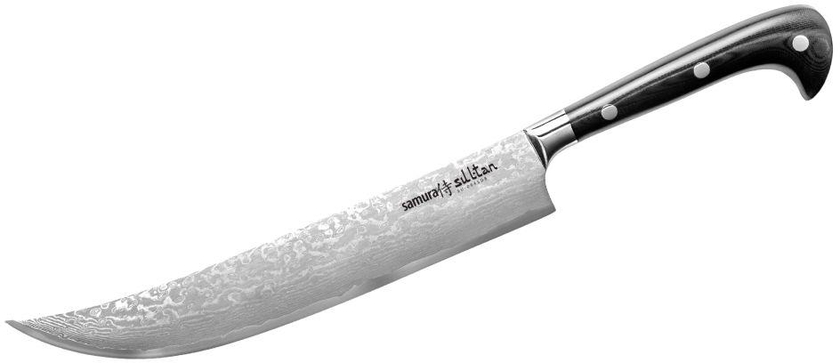 Samura Sultan Stainless Steel Slicer Pichak Long Knife (8.3-Inch/210 mm) - Black