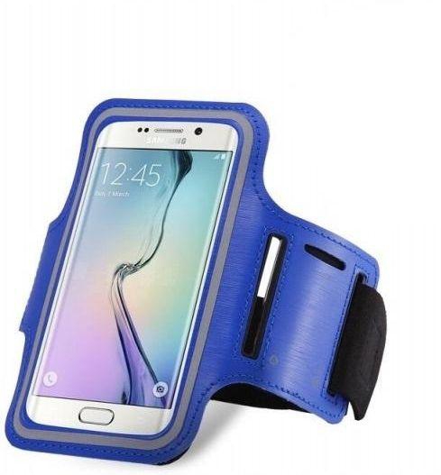 Margoun Sports Running Arm band Bag with key holder compatible with Samsung Galaxy S7 Edge G935F - blue
