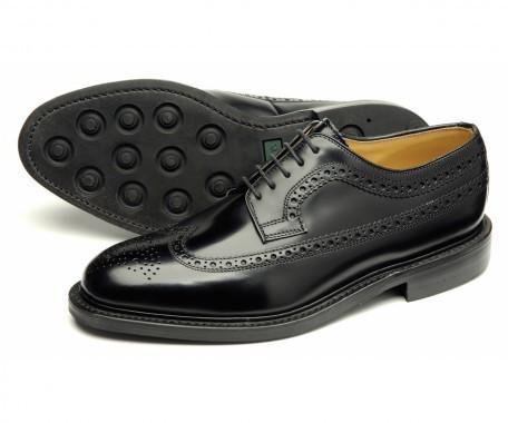 LOAKE Sovereign Classic Brogue Shoe - Black