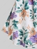 Plus Size & Curve Flower Lace See Thru Yoke Tunic Blouse - M | Us 10