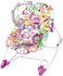 Factory Price - Pink Infant To Toddler I-Baby Rocker/Bouncer - Animal Design- Babystore.ae
