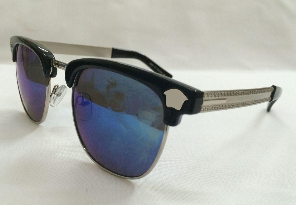 نظارات شمسية للجنسين لون فضي وازرق 8097