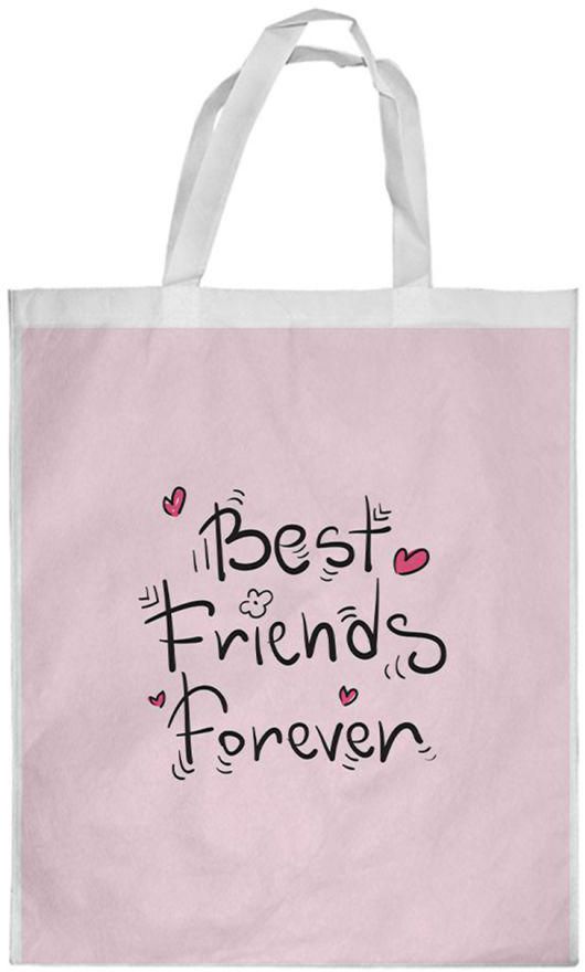 Best Friends For Ever Printed Shopping Bag