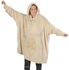 Snooze Snooze, Over-sized Wearable Blanket With Hodi, Beige