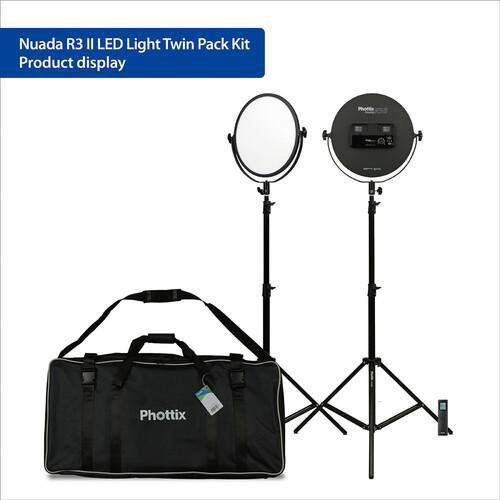 Phottix Nuada R3 II LED Light Twin Kit Set