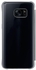 غطاء كلير فيو قابل للطي مع واقي للشاشة لهواتف سامسونج جالاكسي S7 - اسود