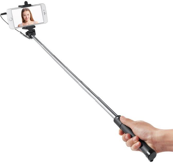 Zoook (ZT-SELAUX1) Selfi Stick,Wired Monopod With Built-In Remote Shutter For All Phones