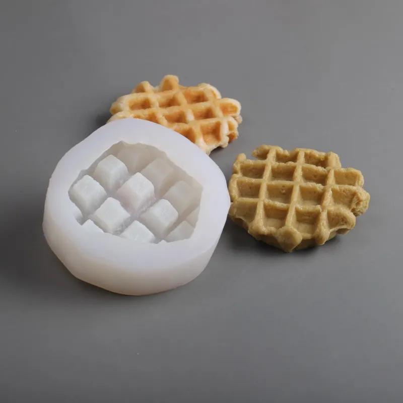 Baking Mold for Waffle Kitchen Accessories Reusable Handmade 3D Silicone Fondant Mold Party Cake Decoration Biscuit Making Mould