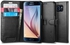 سبايجن محفظة جلدية سامسونج جالاكسي اس 6 اسود Spigen Galaxy S6 Wallet S STAND Flip - Black